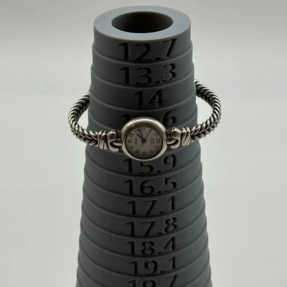 Anne Klein Sterling Silver Swiss Quartz Watch Rope Bracelet Needs Battery - Picture 8 of 9